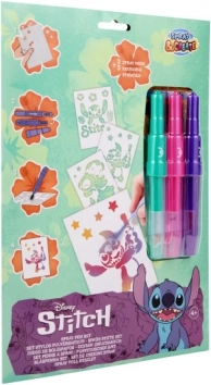 Súprava maľovania s fúkacími fixami Stitch A4
