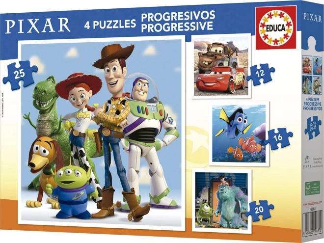 Educa Puzzle Disney Pixar 4v1