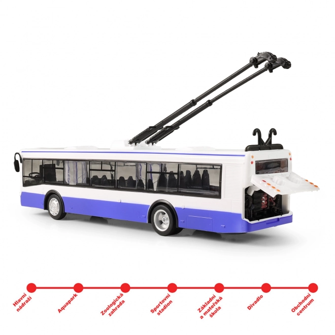 Autobus so zvukovými efektmi 28 cm modrý