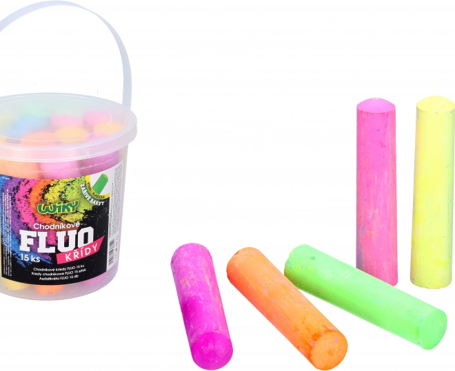 Chodníkové kriedy Fluo 15 ks