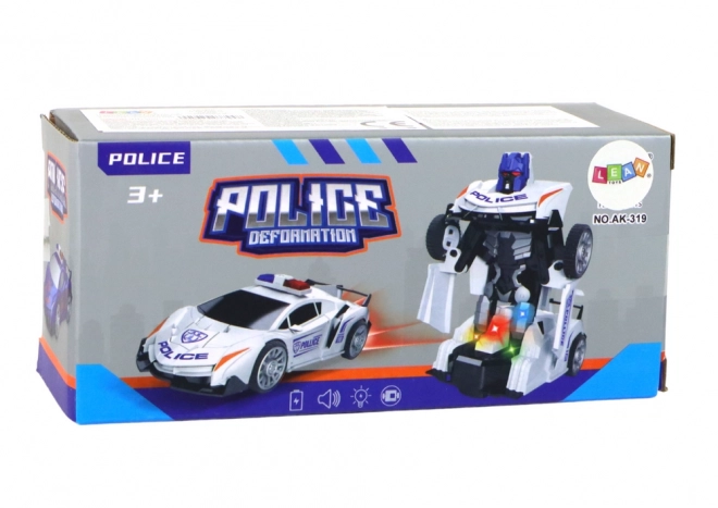 Policajné Auto-Robot 2v1 Transformácia