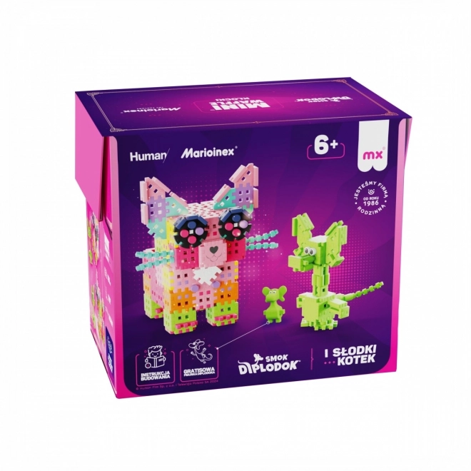 Mini Waffle - Diplodok a Mačka 280 dielov