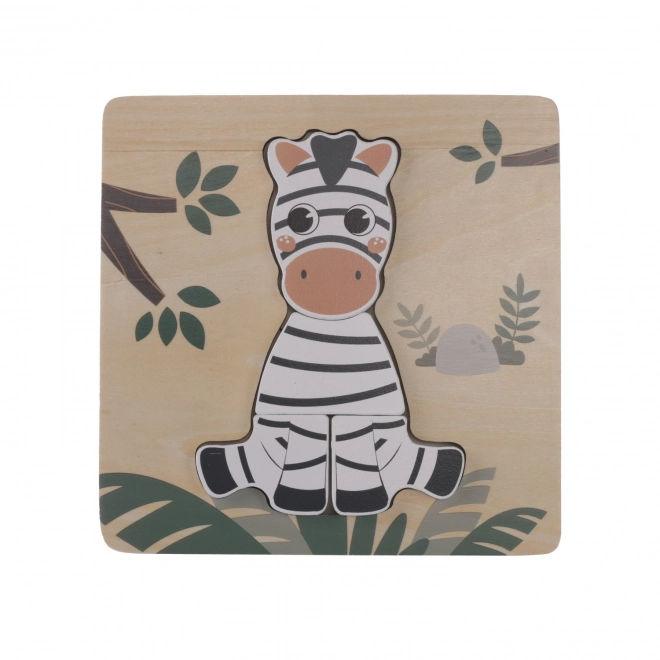 Drevené puzzle Zebra