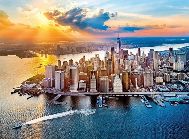 Západ slnka nad New Yorkom