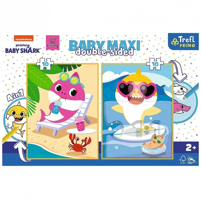 Obojstranné puzzle Baby Shark Baby Maxi 2×10 dielikov