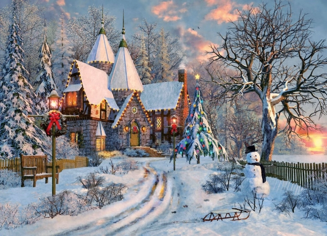Eurographics puzzle Vianočná chalupa 1000 dielikov