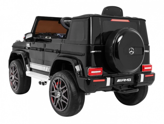Čierny Mercedes AMG G63 pre deti s lakom