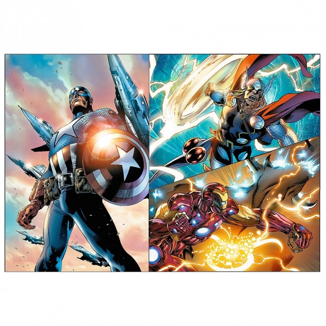 Hrdinské dni Avengers puzzle 4x250 dielikov