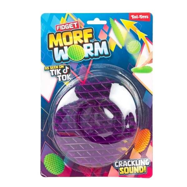 Antistresový fidget červ meniteľného tvaru – 6 farieb