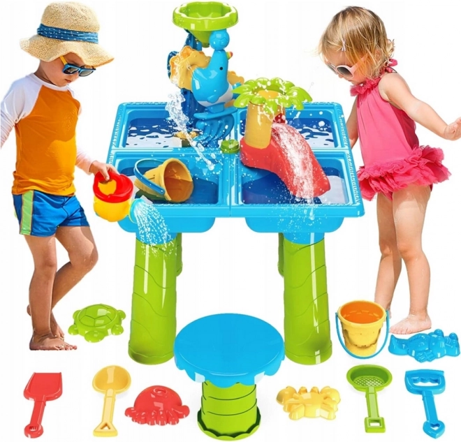 Woopie stolná vodná hračka 2v1 pieskovisko so stoličkou XL Aquapark
