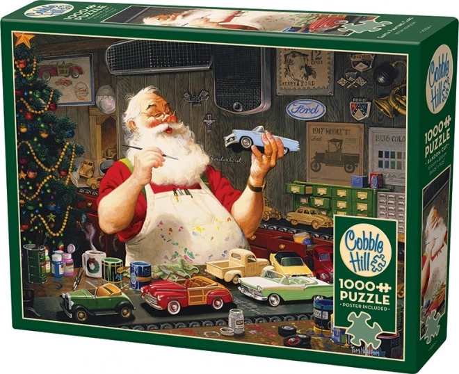 Cobble Hill puzzle Santa maľujúci autíčka 1000 dielikov