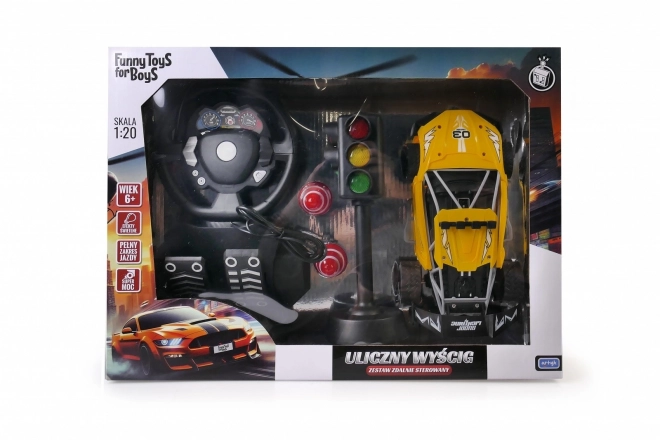Auto R/C s volantom a pedálmi