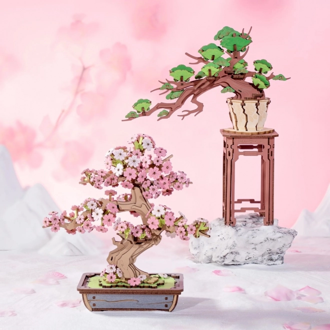 Robotime drevená 3D skladačka bonsaj sakura