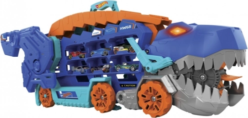 Hot Wheels T-Rex Mega Transporter – dinosauří nosič a pretekárska dráha