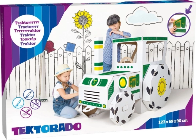 Veľký kartónový traktor