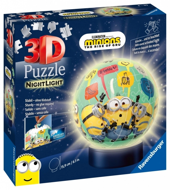 Svietiaca 3D guľa Minions