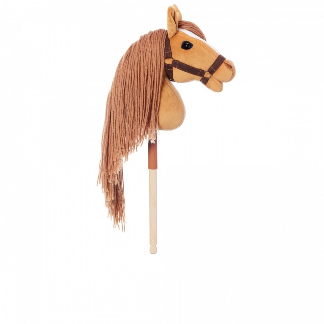 Drevený kôň na tyči Hobby Horse HOPPIHORSE Gaštanová hnedá