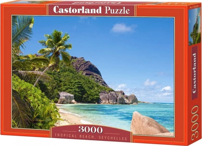Puzzle Tropická pláž Seychely 3000 dielikov