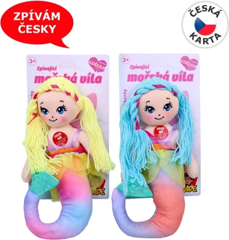 Textilná bábika morská panna so zvukom 38 cm