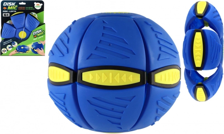 Disk – lopta modrá 22 cm – hádzací disk, ktorý sa mení na loptu