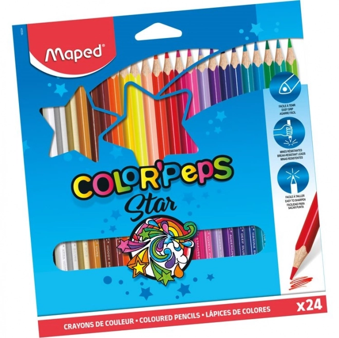 MAPED Trojhranné pastelky Color'Peps 24 ks