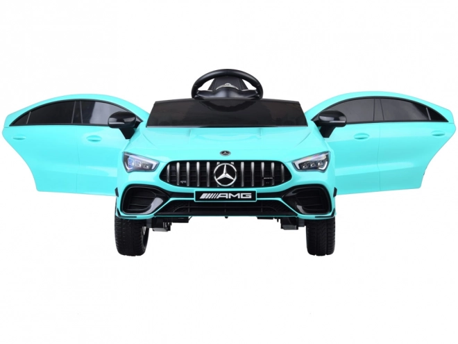 Detské elektrické auto Mercedes AMG CLA 45s s hojdačkovým efektom – Modrá