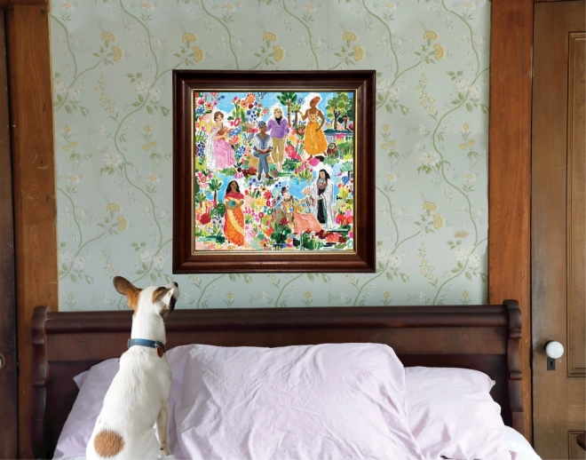 Štvorcové puzzle Záhrada básnikov 1000 dielov