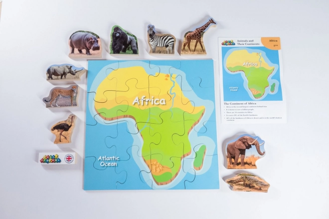 Just Jigsaws Afrika a jej zvieratá - drevené puzzle