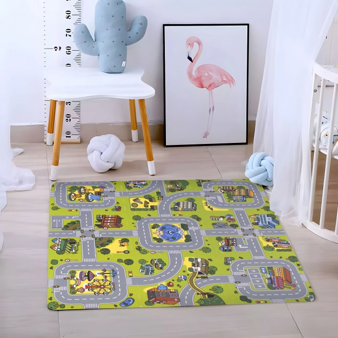 Farebná penová podložka Puzzle Mesto ECOTOYS