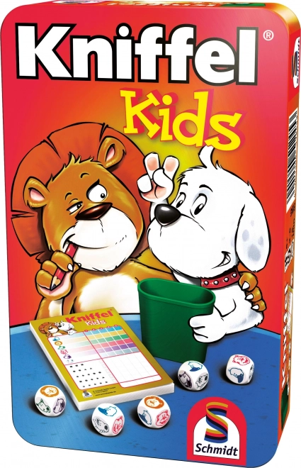 Detská kocková hra KNiffel Kids v plechovej krabičke