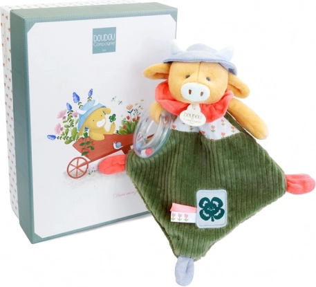 Kravička Aneth s hrkálkou 21 cm - Darčeková sada Doudou