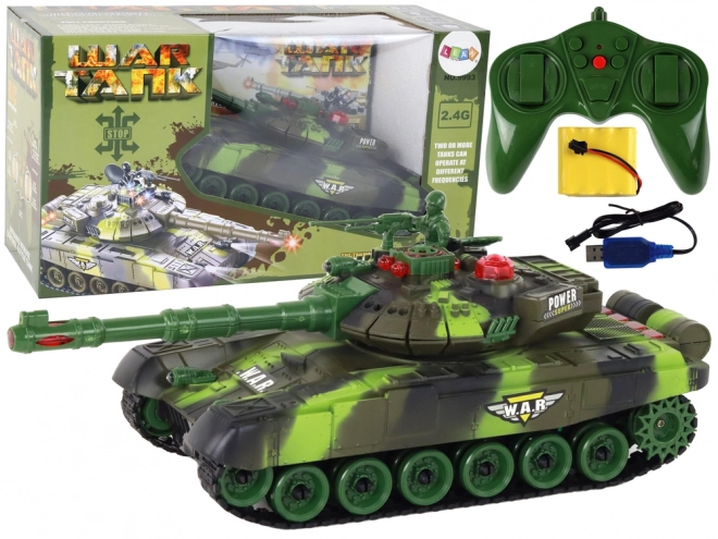 Veľký vojenský RC tank na diaľkové ovládanie 360 stupňov