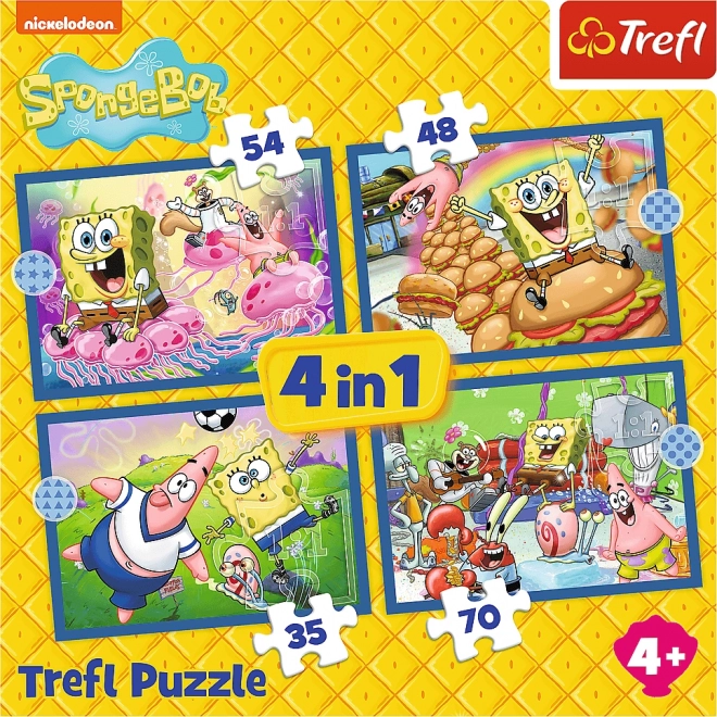 Puzzle SpongeBobov život 4v1