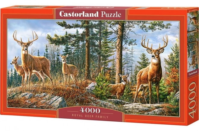 Puzzle Kráľovská jeleňová rodina 4000 dielikov