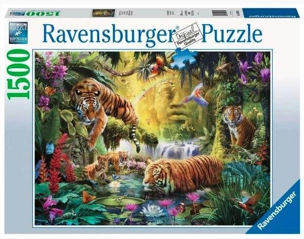 Ravensburger puzzle 2D 1500 dielikov - Pokojné tigre