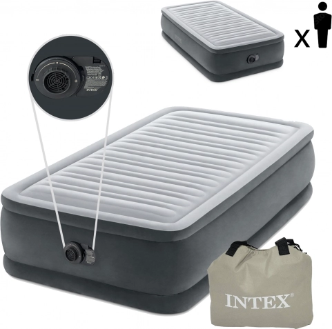 nafukovacia matrac pre jedného 191 × 99 cm s elektrickou pumpou Intex Deluxe