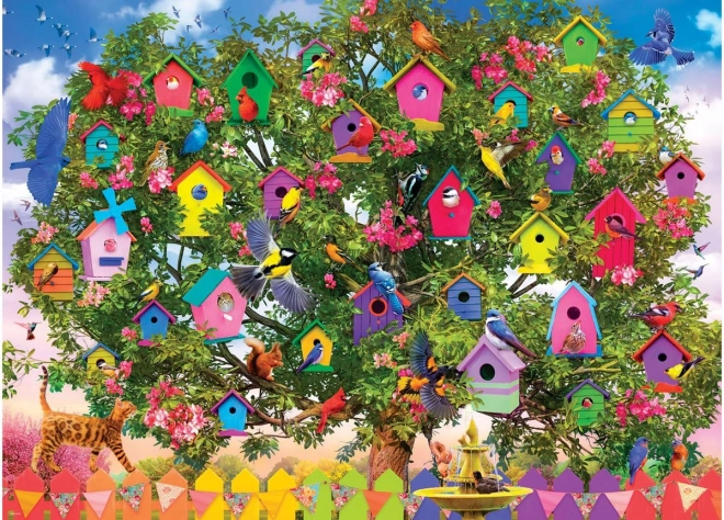 Puzzle Ptačie búdky 1000 dielikov