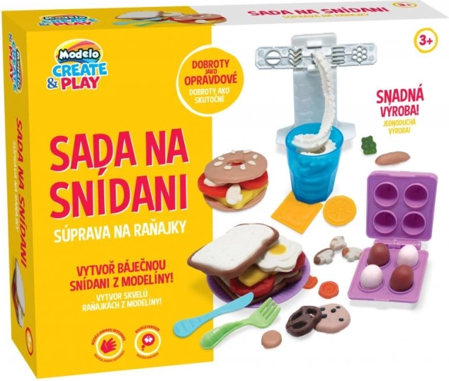 Modelo sada na plastelínové raňajky pre deti