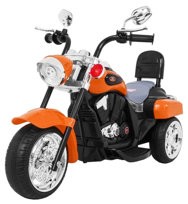 Motorka Chopper NightBike Biela – oranžový