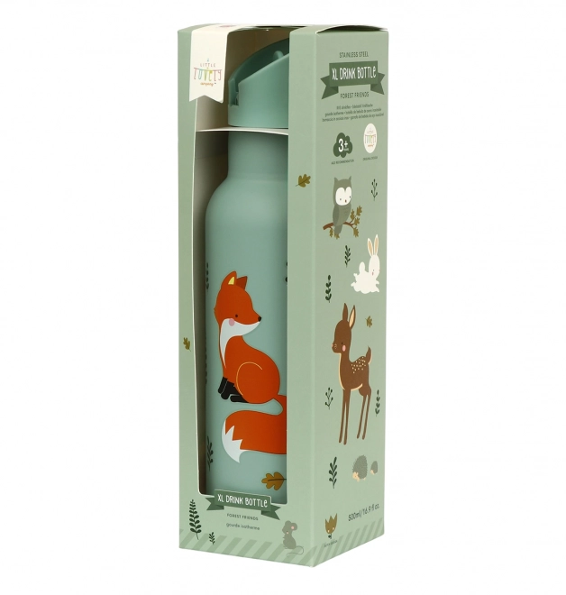 A Little Lovely Company Nerezová fľaša na pitie 500 ml – Priatelia z lesa