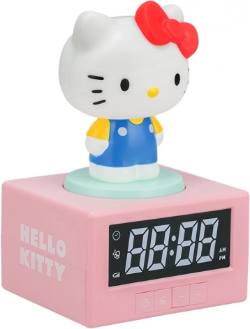 Svetiaci stolový budík Hello Kitty s projekciou