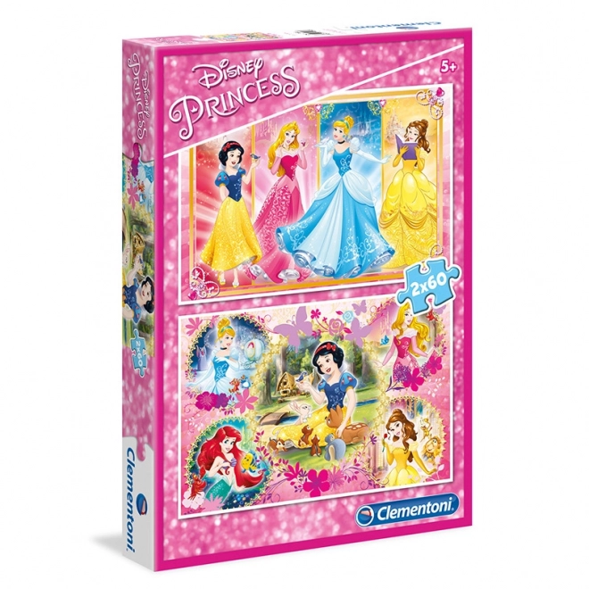 Puzzle Disney princezné: Kamarátky 2x60 dielikov