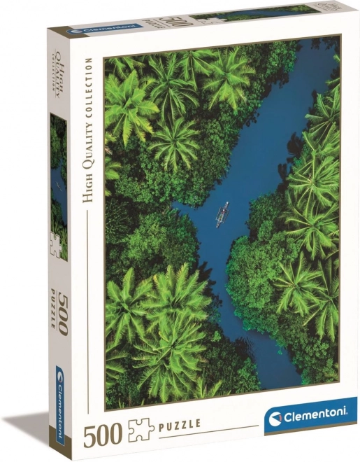 Puzzle s tropickým pohľadom z vtáčej perspektívy