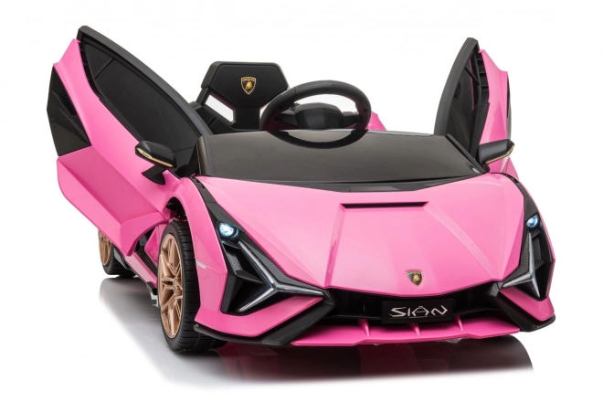 Lamborghini SIAN detské auto na batériu s ovládačom – Ružové
