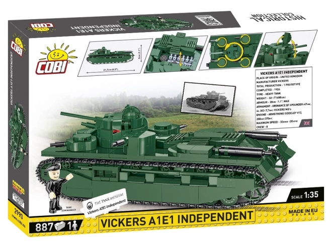 Veľká vojna Vickers A1E1 Independent 1:35, 887 dielov, 1 figúrka