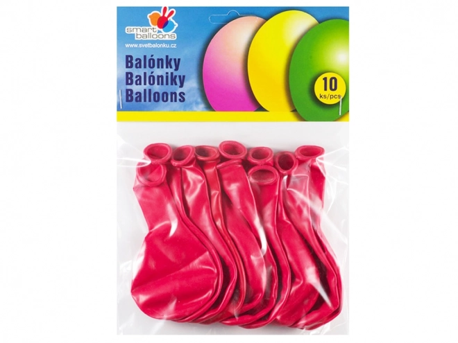 Červené balóniky nafukovacie 26 cm - sada 10 kusov