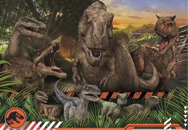 Puzzle Jurský svet Kriedový kemp: Dinosaury 104 dielikov