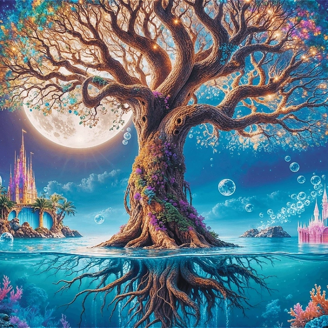 TREFL Puzzle Premium Plus Čajový čas: Magický strom 500 dielikov
