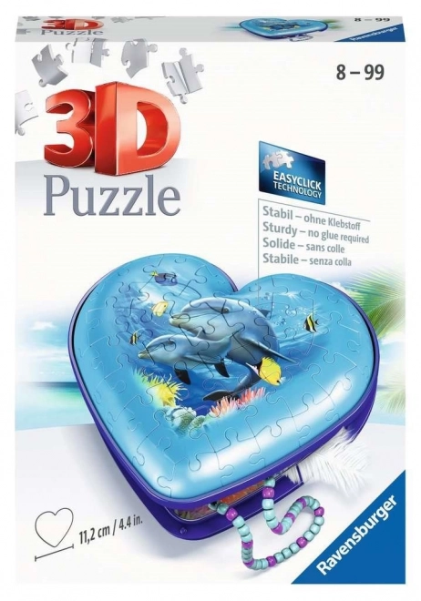 Ravensburger 3D puzzle srdce podmorský svet 54 dielikov