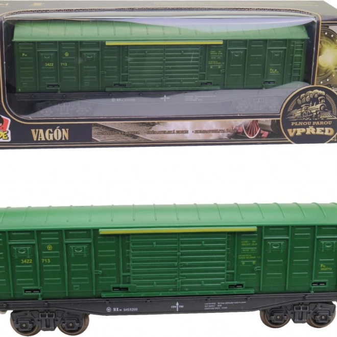 Zelený krytý vagón 25 cm